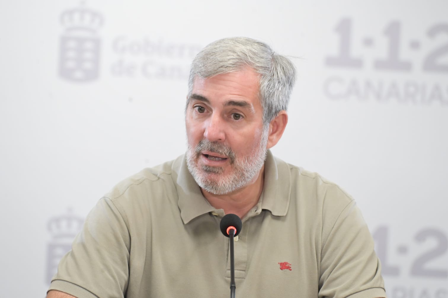 El presidente de Canarias, durante la rueda de prensa
