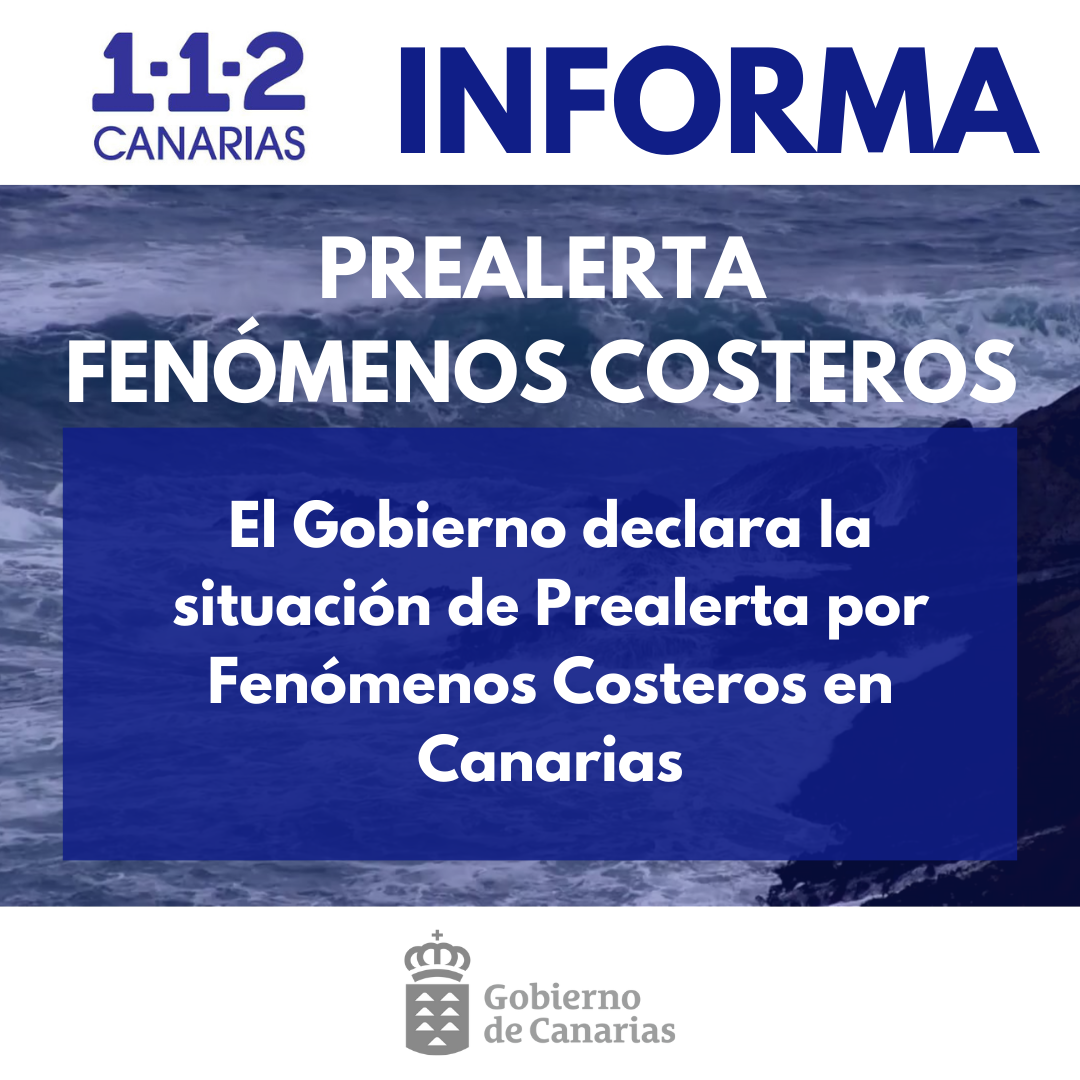 Situación de prealerta por fenómenos costeros en Canarias