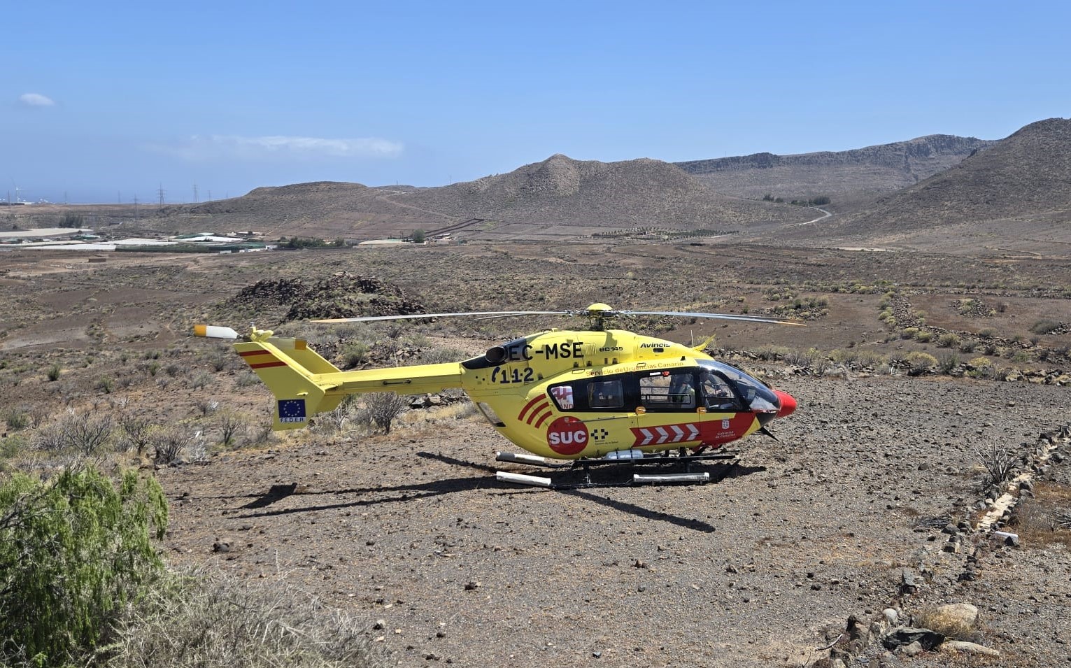 Helicóptero medicalizado del Servicio de Urgencias Canario (SUC)