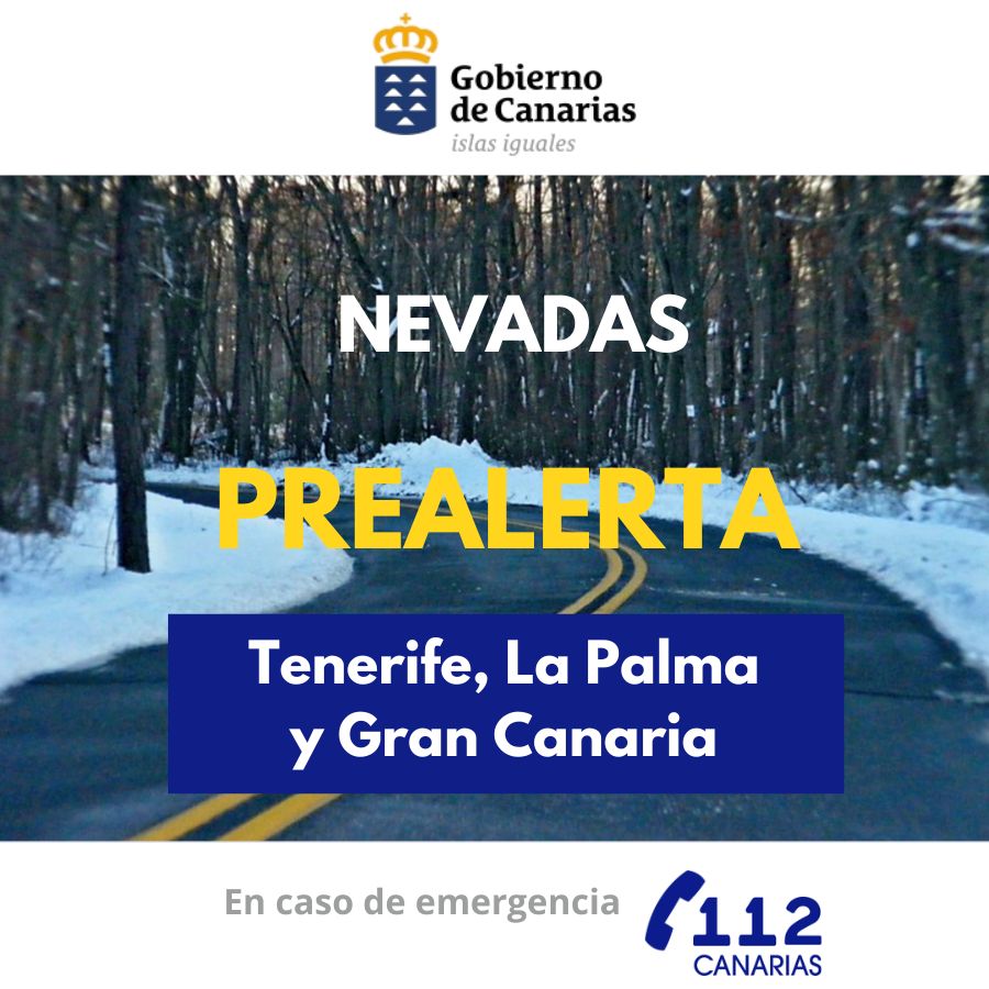 Prealerta nevadas Tenerife, La Palma y Gran Canaria