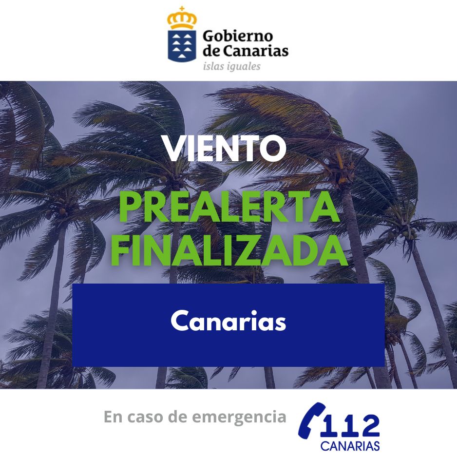 El Gobierno de Canarias finaliza la prealerta por vientos en el archipiélago